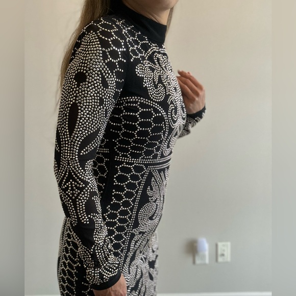 Mockneck long sleeve midi dress - Picture 4 of 5